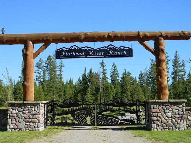 view of community sign
