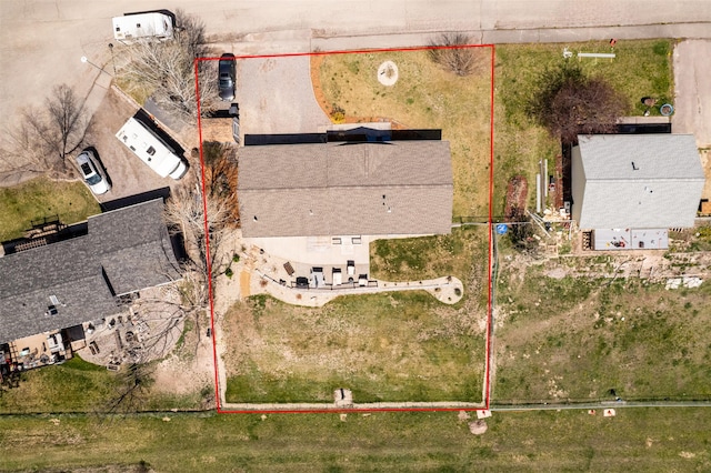9225 Sharptail Dr, Missoula, MT 59808 - aerial overview of property's location featuring property boundaries highlighted