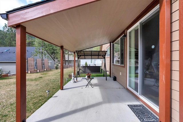 view of patio with fence