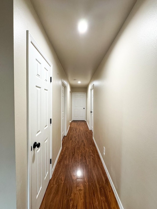 8626 Snapdragon Dr, Missoula, MT 59808 - hall featuring dark wood finished floors and recessed lighting