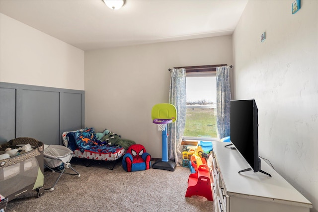 bedroom with carpet