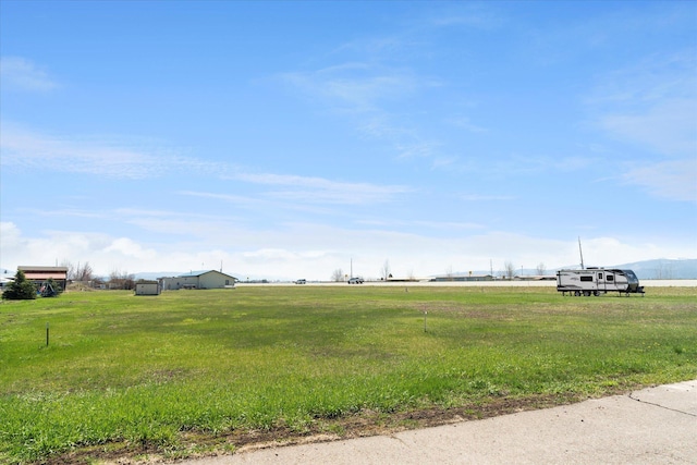 view of road featuring a rural view