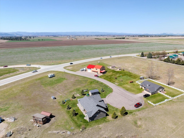 bird's eye view featuring a rural view