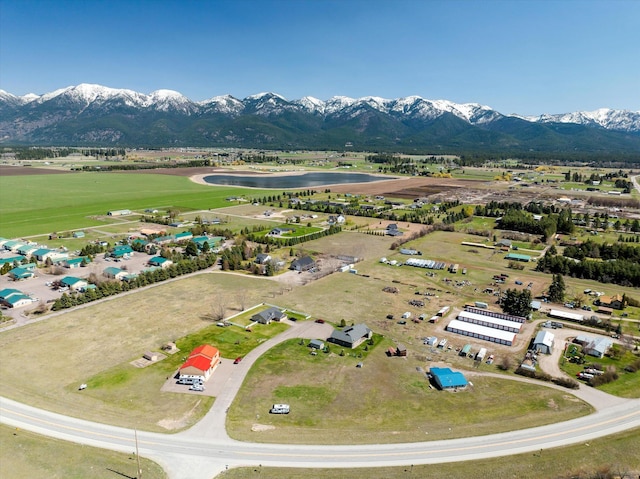 aerial view featuring a mountain view