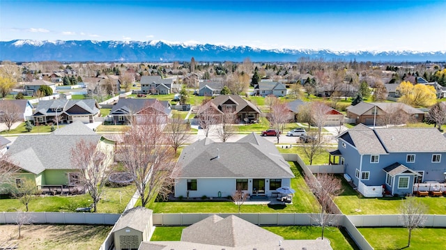 aerial view with a residential view
