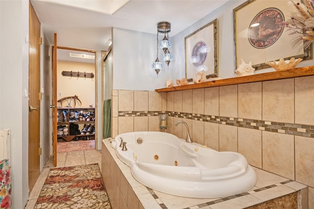 1317 River Rd, Missoula, MT 59801 - full bath featuring a whirlpool tub and an enclosed shower
