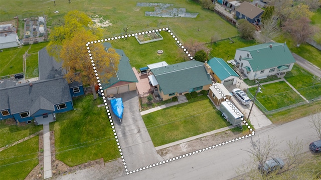 aerial view featuring a residential view