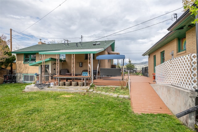 1317 River Rd, Missoula, MT 59801 - rear view of property with a yard and brick siding