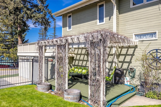 exterior space featuring fence