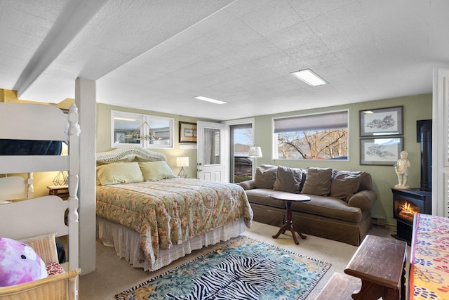 bedroom featuring carpet