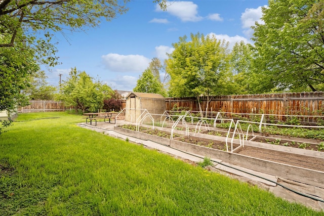 226 S Davis St, Missoula, MT 59801 - fenced backyard with a vegetable garden and a shed