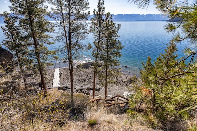 property view of water with a mountain view