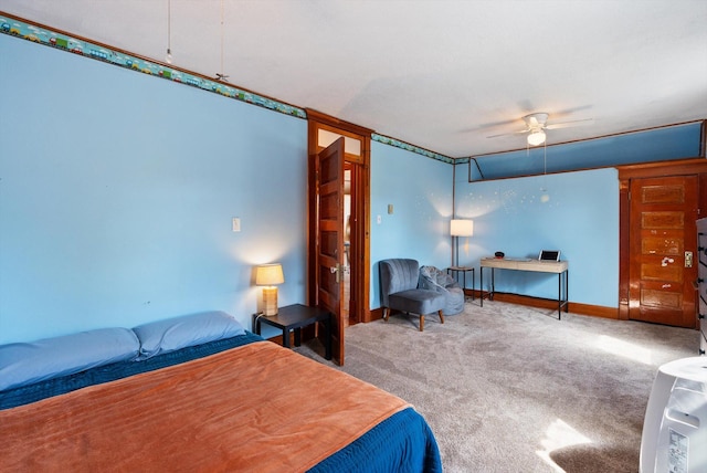 bedroom with carpet flooring