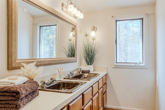 bathroom with vanity