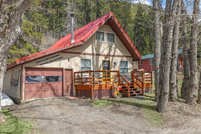 17 S Main St, Neihart, MT 59465 - chalet / cabin featuring a deck