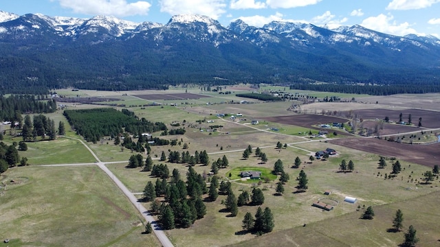 34051 Ridge Rd, Polson, MT 59860 - aerial view featuring a mountain view and a rural view