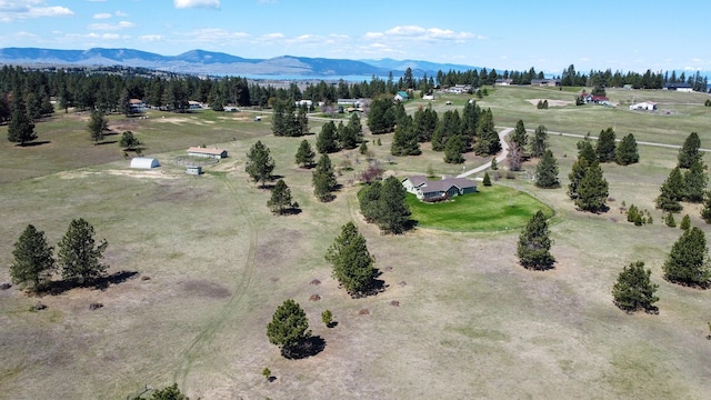 34051 Ridge Rd, Polson, MT 59860 - drone / aerial view with a mountain view and a rural view
