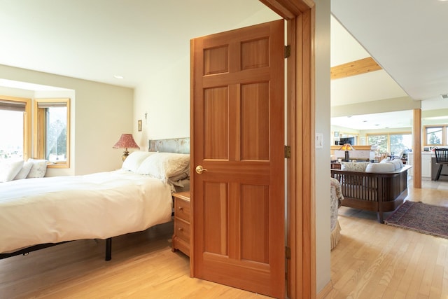 34051 Ridge Rd, Polson, MT 59860 - bedroom with recessed lighting and light wood-style flooring
