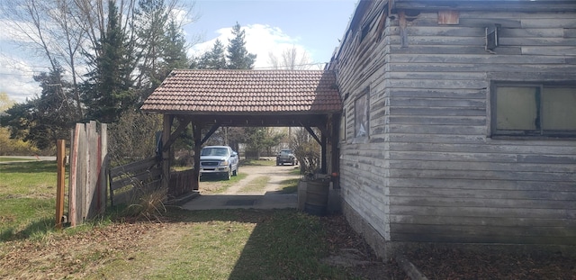 view of parking / parking lot