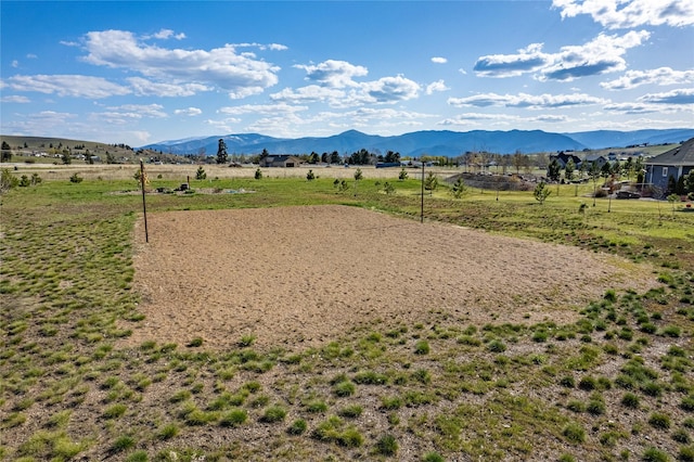 mountain view with a rural view