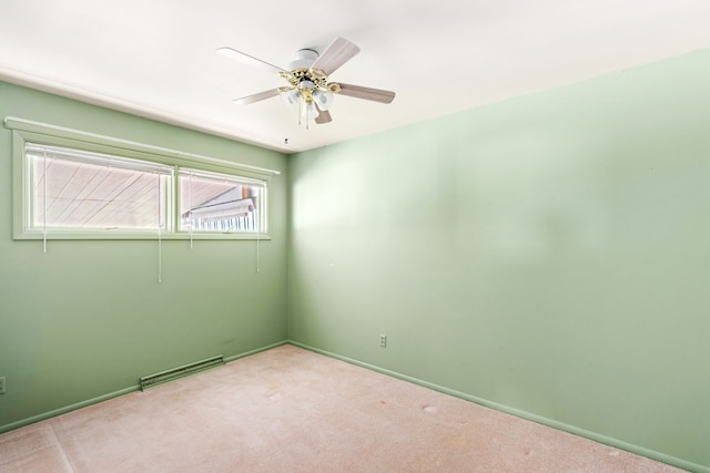 416 Riverview Dr E, Great Falls, MT 59404 - carpeted empty room featuring baseboards, ceiling fan, and visible vents