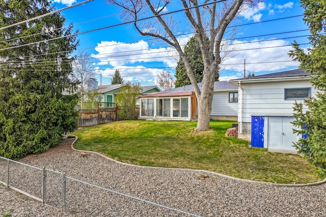 416 Riverview Dr E, Great Falls, MT 59404 - view of yard featuring a fenced backyard