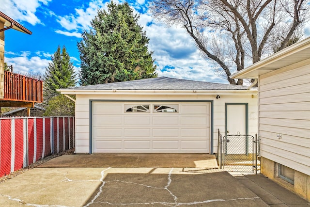 416 Riverview Dr E, Great Falls, MT 59404 - detached garage featuring fence and a gate