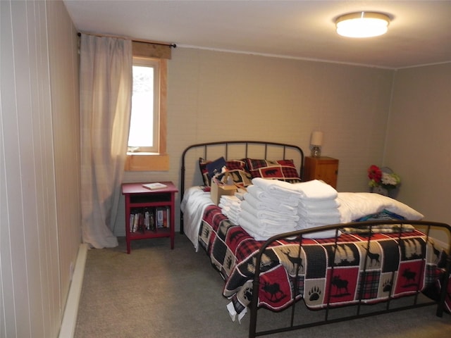 bedroom featuring carpet