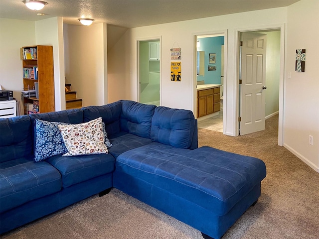 329 35th Ave NE, Great Falls, MT 59404 - living area featuring light carpet and stairs
