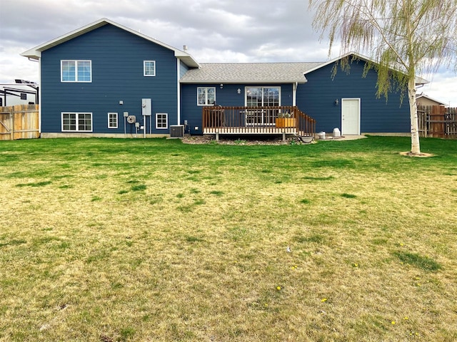 329 35th Ave NE, Great Falls, MT 59404 - rear view of property with a deck
