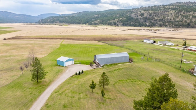 290 Browns Meadow Rd, Kila, MT 59920 - drone / aerial view with a mountain view and a rural view