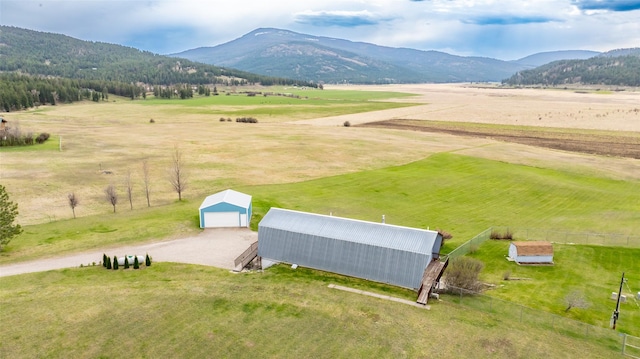 290 Browns Meadow Rd, Kila, MT 59920 - birds eye view of property with a mountain view and a rural view