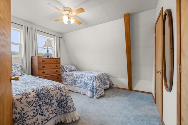 290 Browns Meadow Rd, Kila, MT 59920 - carpeted bedroom with ceiling fan and vaulted ceiling