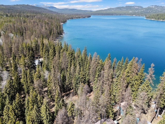 560 Mcgregor Ln, Marion, MT 59925 - aerial view of a heavily wooded area and a water and mountain view