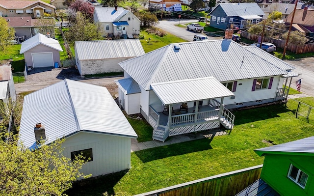 drone / aerial view with a residential view