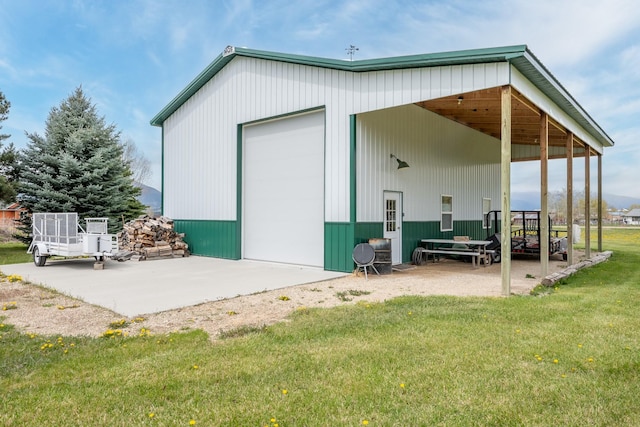 exterior space with an outdoor structure