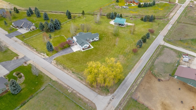 bird's eye view featuring a rural view