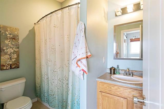 825 Crestmont Way, Missoula, MT 59803 - bathroom featuring toilet, vanity, and a shower with shower curtain