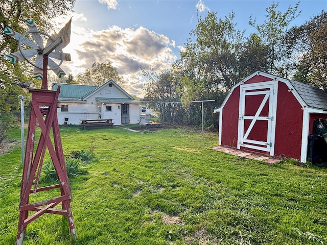 view of yard with a garden and fence