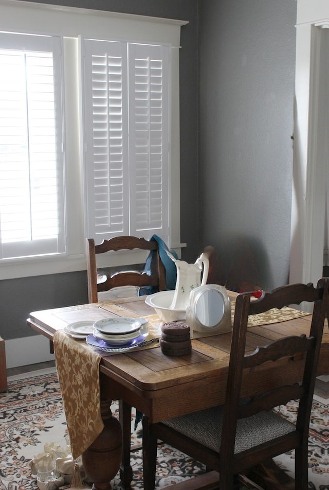 view of dining area