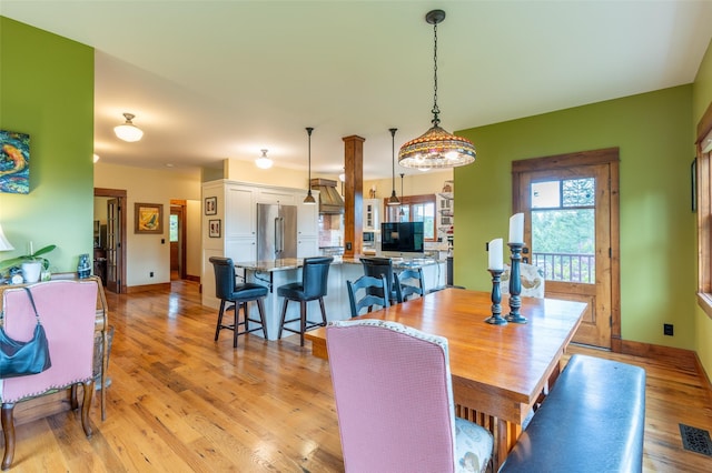 6710 Farm To Market Rd, Whitefish, MT 59937 - dining room featuring light wood finished floors and baseboards