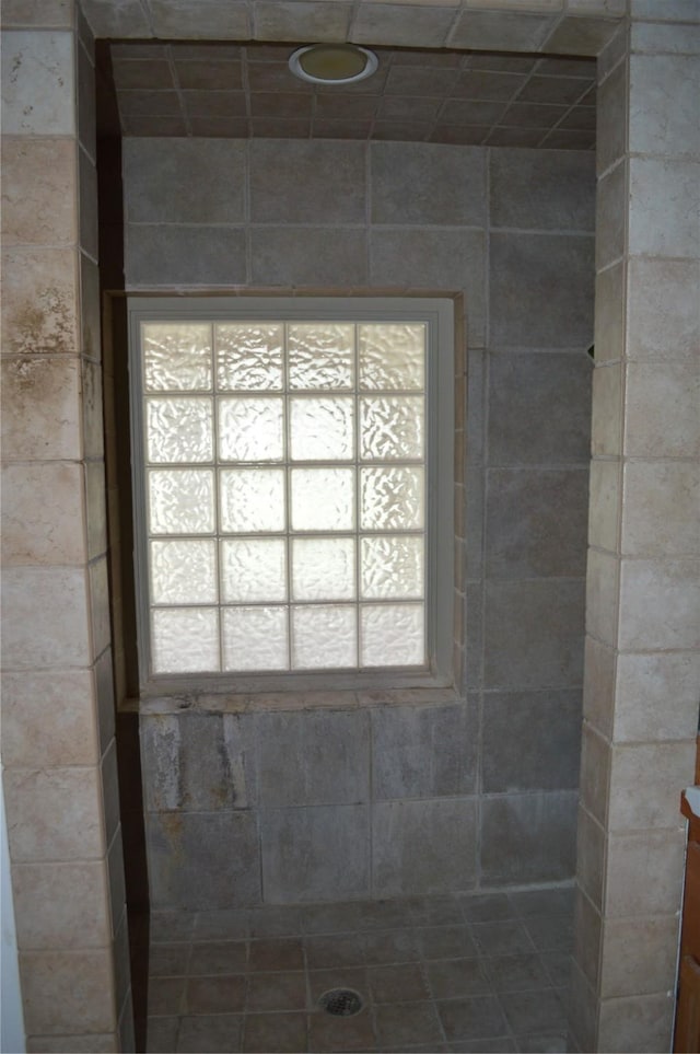 full bath featuring a healthy amount of sunlight and a tile shower