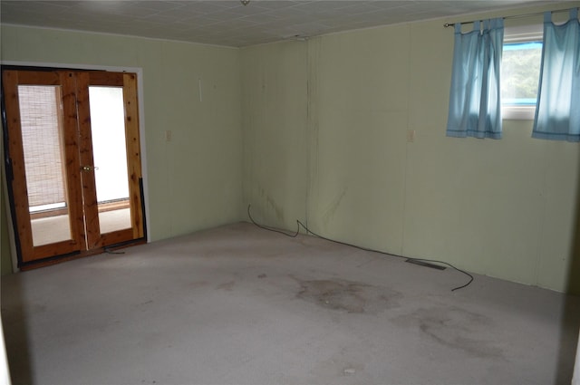 view of spare room
