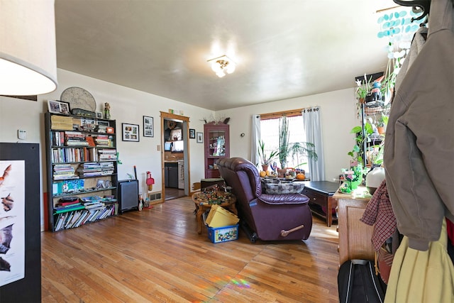 living room featuring wood finished floors