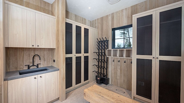 interior space featuring a sink