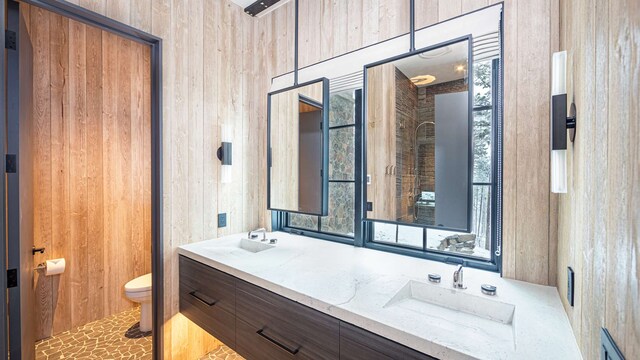 full bath featuring a sink, plenty of natural light, and toilet