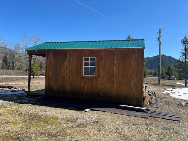 557 Crows Nest Main St, Haugan, MT 59842 - view of outbuilding featuring an outdoor structure and a mountain view