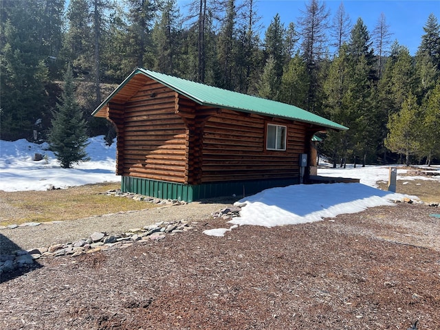 557 Crows Nest Main St, Haugan, MT 59842 - view of outdoor structure with a view of trees and an outbuilding