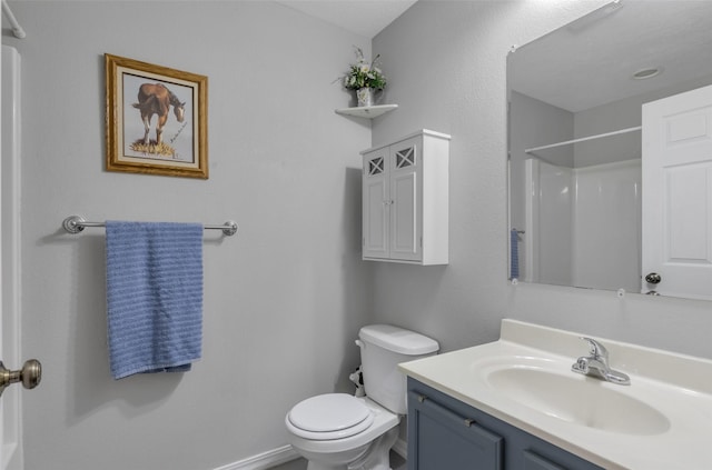 208 40th Ave NE, Great Falls, MT 59404 - bathroom featuring vanity, toilet, and a shower