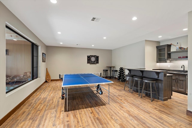 14 Marina Crest Ln, Whitefish, MT 59937 - recreation room with recessed lighting, baseboards, light wood finished floors, and visible vents